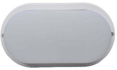 Ecola LED ДПП светильник Овал накладной IP65 матовый белый 18W 220V 6500K 200x100x4 DPLD18ELC - фото 47465