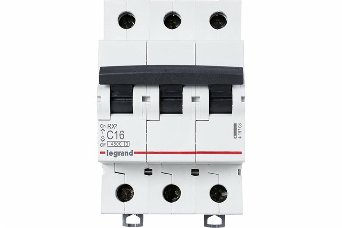 Legrand Выключатель автоматический модульный 3п C 32А 4.5кА RX3 419711 - фото 47503