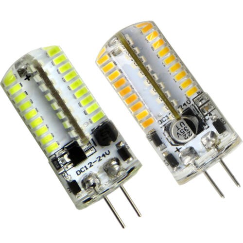 Лампа светодиодная  G4 6W 12V-24V белый свет 6400 К g4-3014-72led - фото 47535