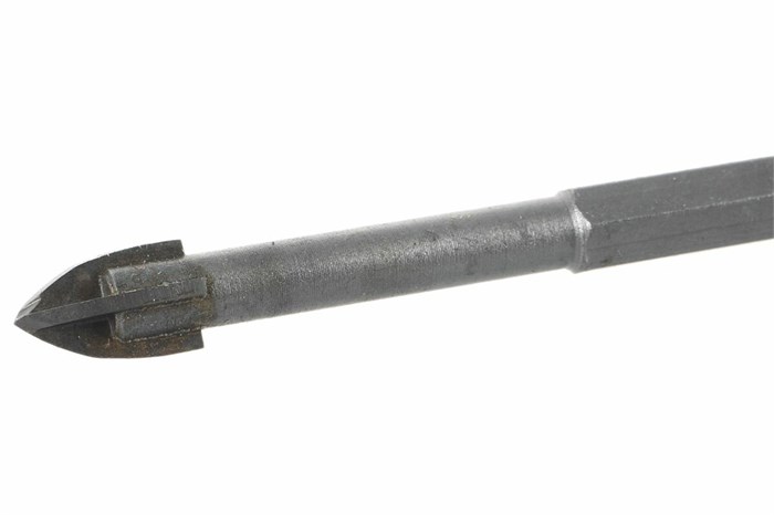 Кратон Сверло по стеклу и кафелю, шестигранный хвостовик, 4-х резцовый, d6 х 75 мм 1 05 02 013 - фото 47546