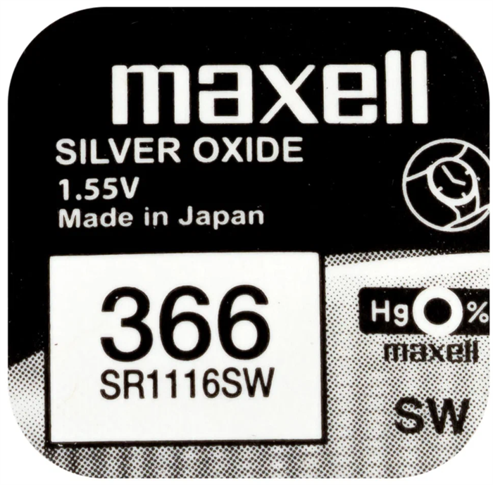 Maxell Батарейка 366 SR1116SW j3RSuWpmjVwdtc5ST3v7j3 - фото 47560