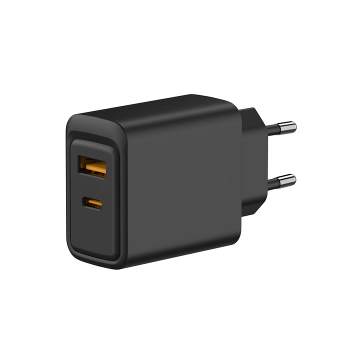 REXANT Сетевое зарядное устройство с портами USB-A и USB-C, 30Вт, черное 18-2219