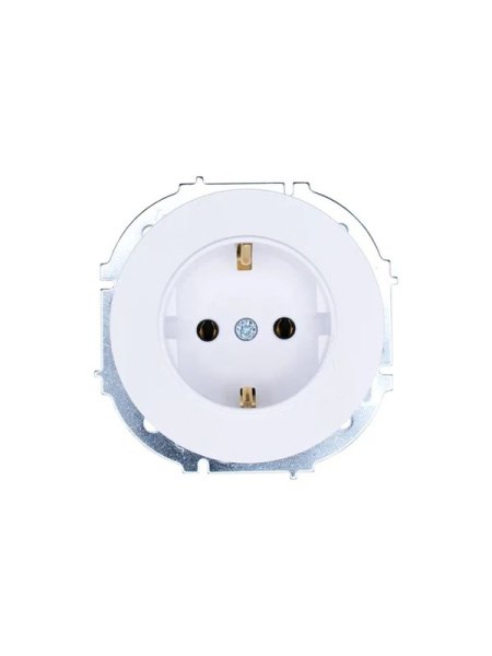 Lezard OSEN Розетка с/з ПБТ белая 743-0288-122B