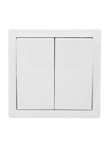 Lezard LETO Выключатель двойной белый 752-0200-101