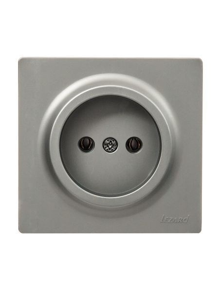 Lezard LETO Розетка б/з ПБТ платина 752-3500-121B