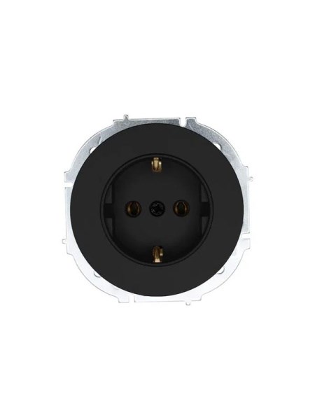 Lezard OSEN Розетка с/з ПБТ чёрный бархат 743-4288-122B