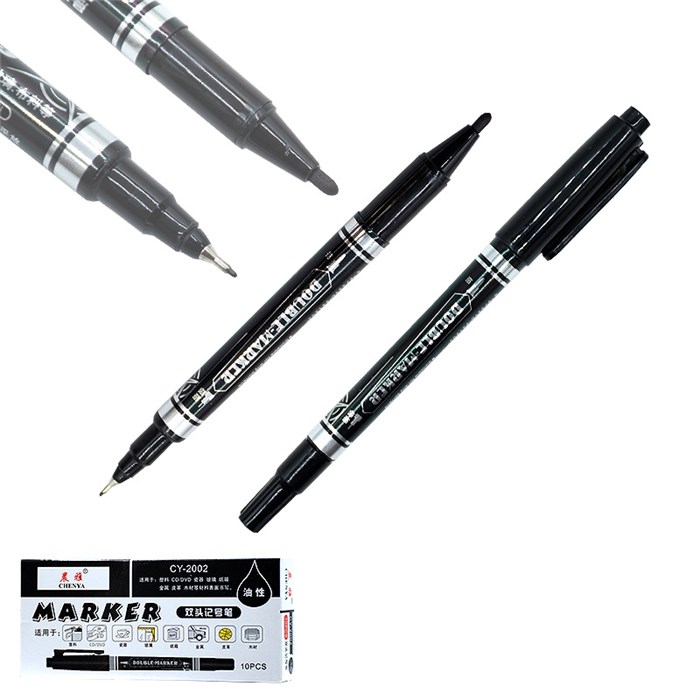 Маркер GY-120-BK СY-2002(120) разметочный двухсторонний Черный SP-02282