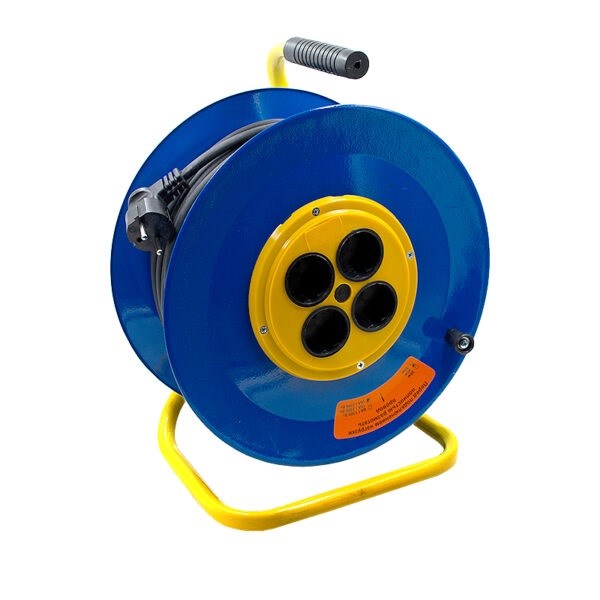 Удлинитель на металлической катушке СЕВЕР plus 40 м 4 розетки без заземления КГ2х2,5 КГ 7050