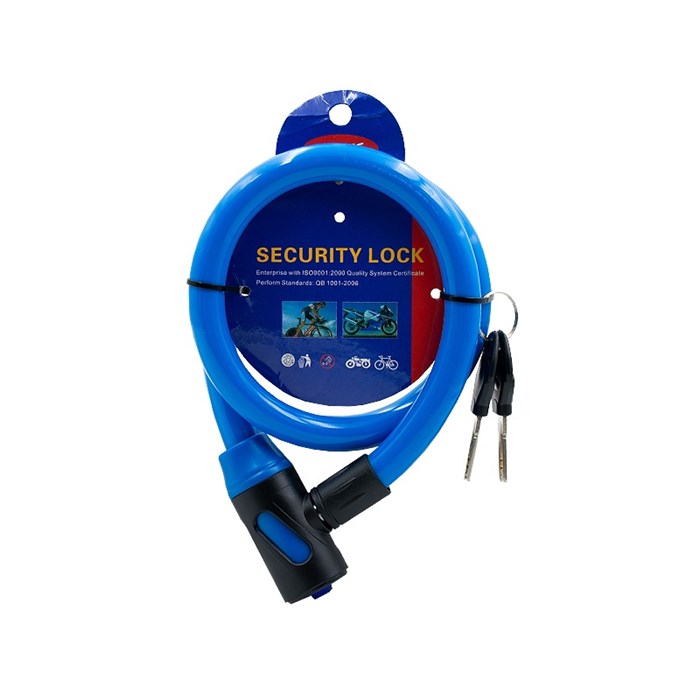 Тросовый велозамок в оплетке 80см с ключами SP-05120