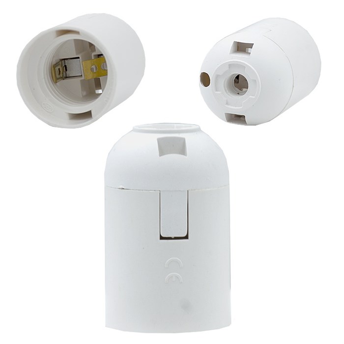 Standart-Luxe Электрический патрон подвесной Е27 белый пластиковый для ламп YK763