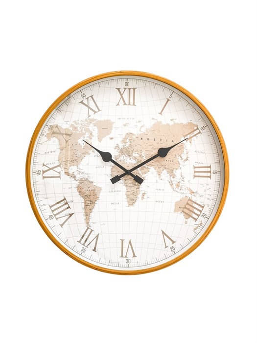 Часы настенные интерьерные «Карта мира», плавный ход, циферблат d-50 см 10766258