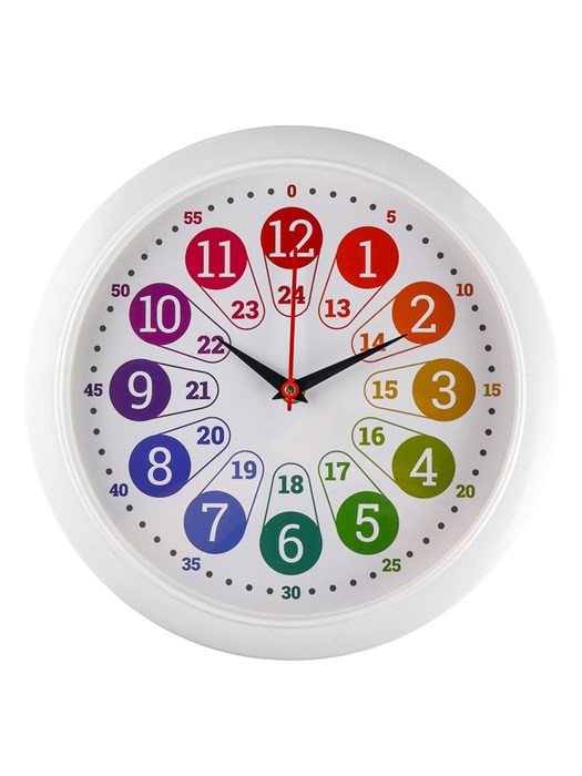 Часы настенные "Время учиться", детские, развивающие, d-29см, белые 10892354