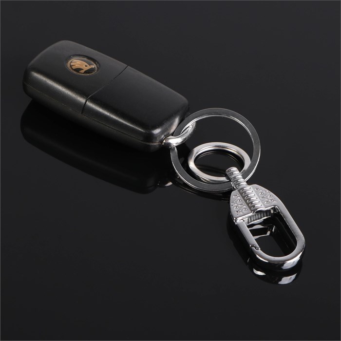 Cartage Брелок для ключей, зажим, два кольца, хром 5364731 2533006