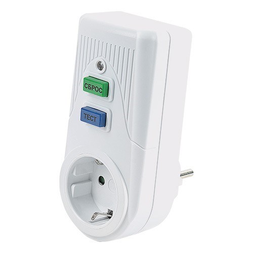 ROBITON устройство защитного отключения (УЗО-1) в розетку 16А 3600Вт (кнопка ТЕСТ) IP40 BL1 15227