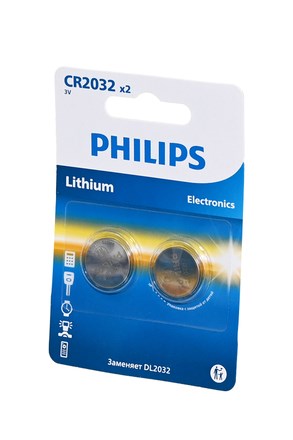 PHILIPS Элемент питания Lithium CR2032P2/51 BL2 20079