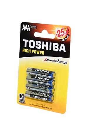 TOSHIBA Элемент питания HIGH POWER LR03GCP BP-4 LR03 15917