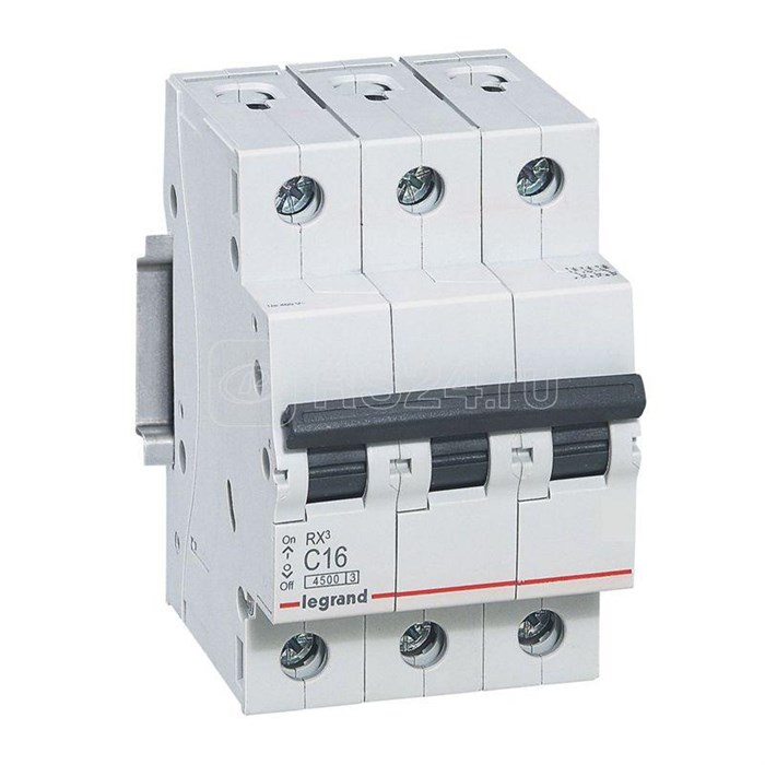 Legrand Выключатель автоматический модульный 3п C 10А 4.5кА RX3 419706
