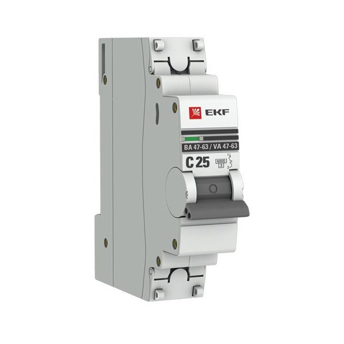 EKF PROxima Выключатель автоматический модульный 1п C 25А 6кА ВА 47-63 mcb4763-6-1-25C-pro