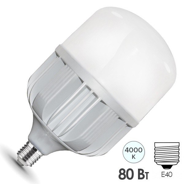 Foton Лампа светодиодная HP 80Вт 4000К Е27 8000Лм FL LED T140 180В-240В 00-00029220