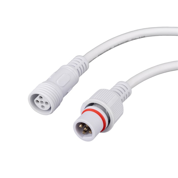 REXANT Соединительный кабель 5-контактный (5pin) герметичный (IP67) 5х0.5мм² белый 11-9450