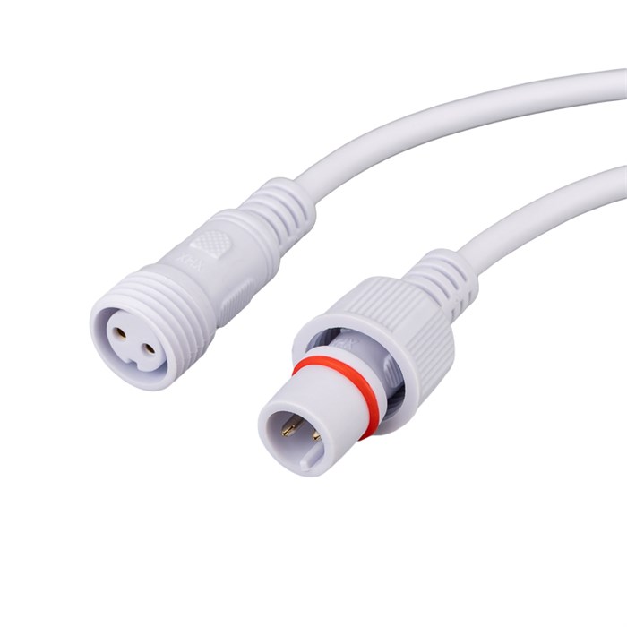 REXANT Соединительный кабель 2-контактный (2pin) герметичный (IP67) 2х1,0мм² белый 11-9820