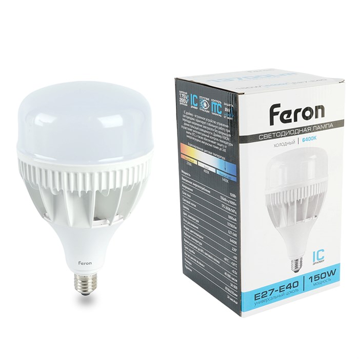 Feron Лампа HP светодиодная, 150W 230V E27-E40 6400K, LB-65 38198