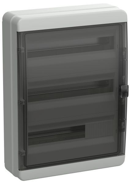 IEK TEKFOR Бокс навесной 54 мод. IP65 черная прозрачная дверь TF5-KP72-N-54-65-K03-K02