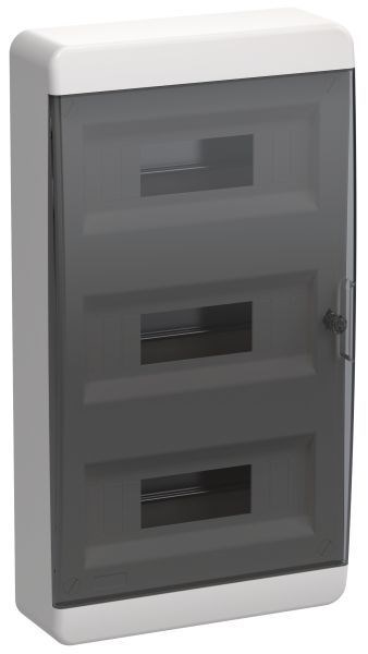 IEK TEKFOR Бокс навесной 36 мод. IP41 черная прозрачная дверь TF5-KP12-N-36-41-K01-K03