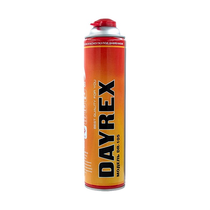Dayrex Газ в баллоне для портативных газовых приборов под резьбу DR-105 336гр-600мл DR-105