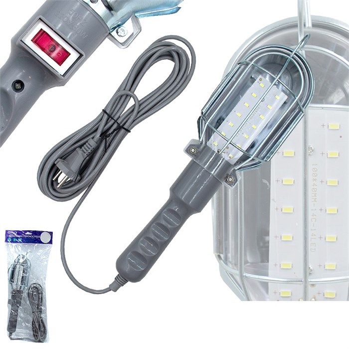 STANdart  luxe Светильник переносной светодиодный LED с решеткой и выкл 10м SP-00861