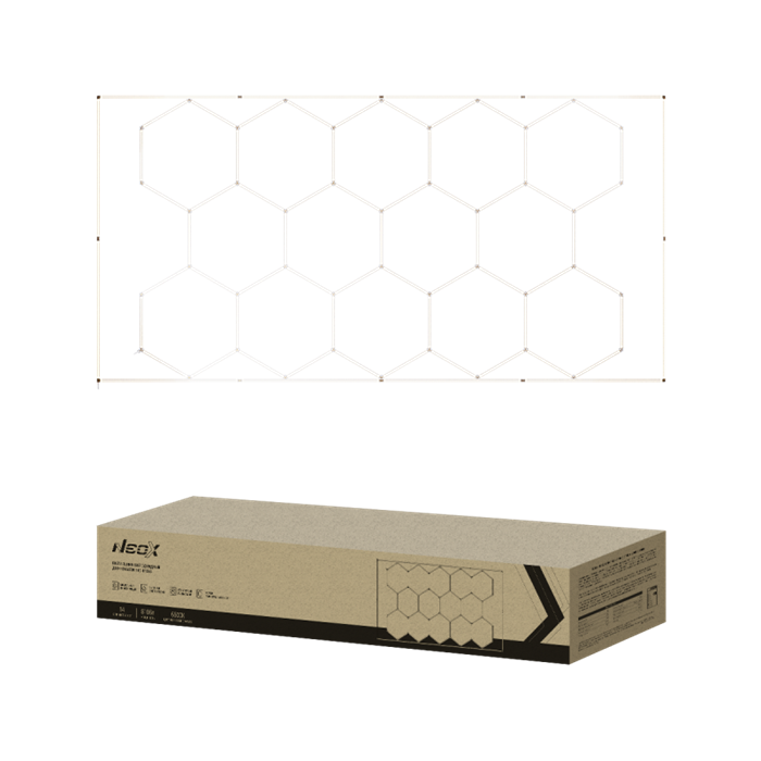 NEOX Светильник светодиодный ДБО-HEXAGON 14С-81065 810Вт 6500К 14сот с рамкой 0.5м шнур с вилкой 4835х2430мм 4690612066660