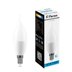 FERON лампа E14 11W 6400K 230V С35T LB-770 25952