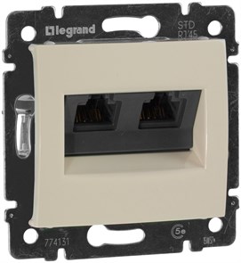 Legrand Valena Розетка RJ45 - 2 выхода UTP  2S Слоновая кость 774131