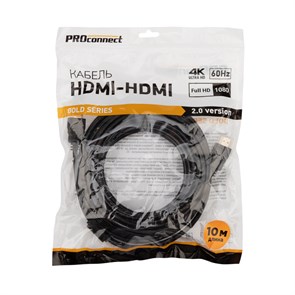 PROconnect Кабель HDMI - HDMI 2.0, 10м, Gold 17-6108-6