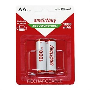 NiMh Smartbuy Аккумулятор  R06 AA 1000mAh 2шт в блистере цена за шт 4690626040823