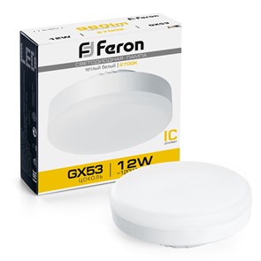 FERON Лампа cветодиодная, (12W) 230V GX53 2700K, LB-453 25833