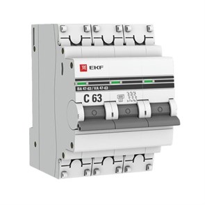 EKF PROxima Выключатель автоматический модульный 3п C 16А 6кА ВА 47-63 mcb4763-6-3-16C-pro
