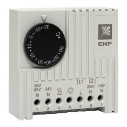 EKF PROxima Термостат NO/NC (охлаждение/обогрев) на DIN-рейку 5-10A 230В IP20 thermo-no-nc-din