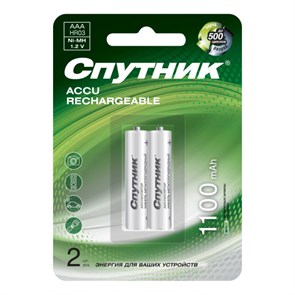 СПУТНИК Аккумулятор R03 (ААА)-1100mAh Ni-MH 058128