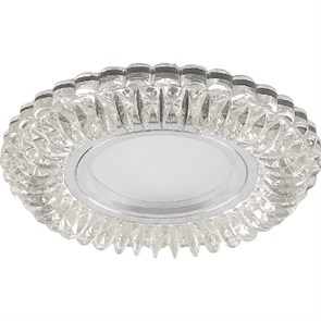 Feron Светильник встраиваемый со светодиодной подсветкой 15LED*2835 SMD, MR16 50W G5.3, прозрачный (+зеленый), CD904 32543