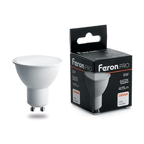 Feron.PRO Лампа светодиодная LB-1606 G10 6W 6400K OSRAM LED 38088