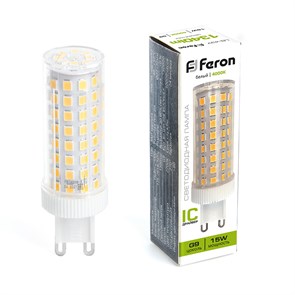 Feron Лампа светодиодная LB-437 G9 15W 230V 4000K 38213