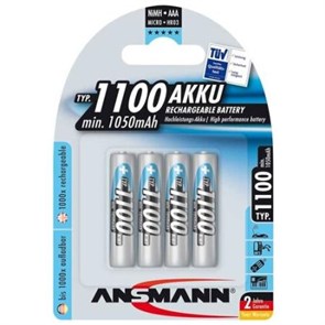 ANSMANN Аккумулятор  Ni-MH LR03 AAA 1100mAh BL4 4013674050192