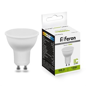 Feron Лампа светодиодная 13W GU10 4000K MR16, LB-960 38192