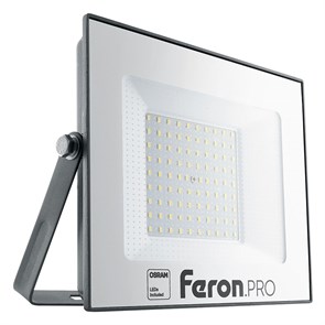 Feron.PRO(OSRAM) прожектор 100W 6400K черный IP65 AC175-265V/50Hz LL-1000 41541