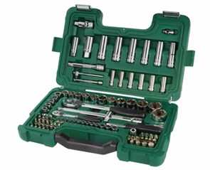 SATA Набор торцевых головок из 86 предметов под воротки 1/2"+1/4" 09013-1 09013 -1