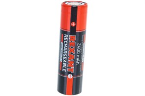 REXANT Аккумулятор 18650 Li-ion 2400mAH 3.7В без защиты 2шт 30-2010-05 30-2010-05