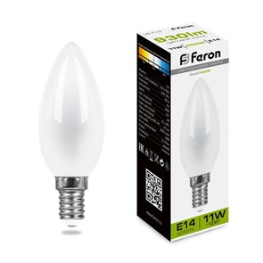 Feron Лампа светодиодная, (11W) 230V E14 4000K матовая, LB-713 38007