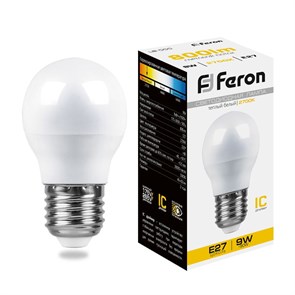 Feron Лампа светодиодная, (9W) 230V E27 2700K G45, LB-550 25804