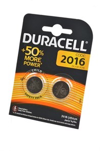 Элемент питания DURACELL CR2016 BL2 16114